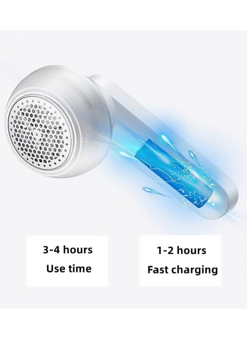 Electric Lint Remover Rechargeable - Dragentle Electric Lint Remover, Fabric Shaver Fuzz Remover, Sweater Shavers to Remove Pilling, Portable Lint Remover for Clothes (All 2pcs) (White)