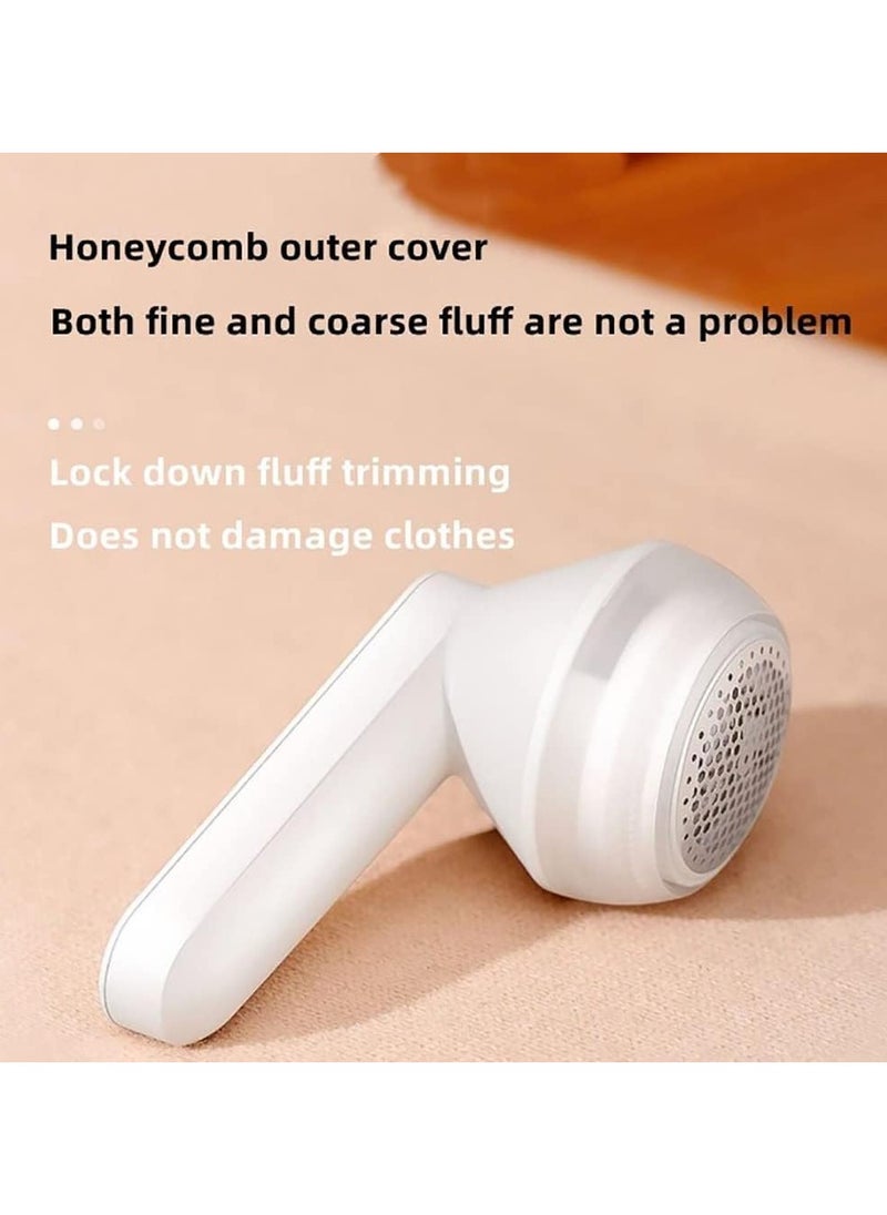 Electric Lint Remover Rechargeable - Dragentle Electric Lint Remover, Fabric Shaver Fuzz Remover, Sweater Shavers to Remove Pilling, Portable Lint Remover for Clothes (All 2pcs) (White)