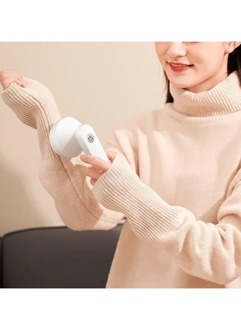 Electric Lint Remover Rechargeable - Dragentle Electric Lint Remover, Fabric Shaver Fuzz Remover, Sweater Shavers to Remove Pilling, Portable Lint Remover for Clothes (All 2pcs) (White)