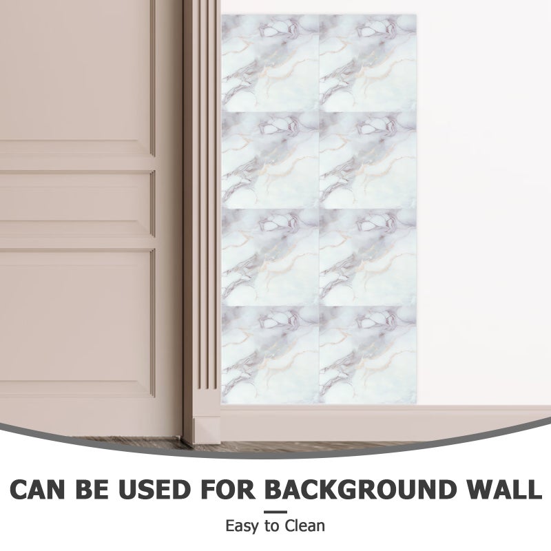 10pcs Peel and Stick Backsplash Self Adhesive Marble Decorative Wall Tile for Kitchen and Bathroom Countertops Cabinets - Image 2