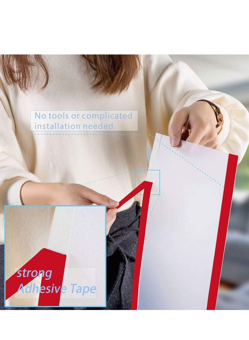 SYOSI Finger Clip Door Guard, Child Door Seam Anti-Pinch Hand Protection Strip Door Protector Baby Finger Clip Door Guard 90 Degree Plus 180 Degree Door Guard Set(17cm wide by 1.2m, 2 pcs) - Image 2