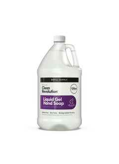 Clean Revolution Liquid Gel Hand Soap Silky Rich Liquid Quick Lather Fast Rinsing Contains Real Essential Oils Natural Lavender 128 Fl Oz