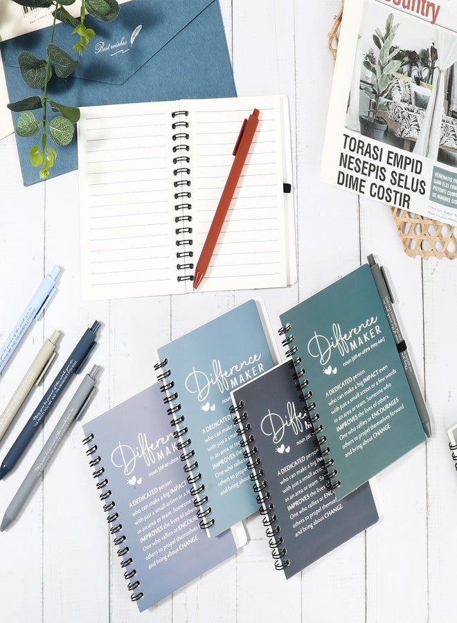 Resurhang 10 Set Christmas Difference Maker Gifts Inspirational A6 Spiral Notebooks Journals with Ballpoint Pens Thank You Gifts for Teacher Nurse Volunteers Coworker Staff Employee Appreciation Gifts - Image 5