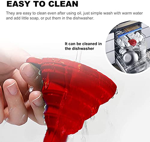 NALSISLO Kitchen Funnel Set of 3, Large Medium and Small, Kitchen Gadgets Accessories Food Grade Silicone Collapsible Funnels for Kitchen Use Filling Bottles Liquid Powder Transfer - Image 5