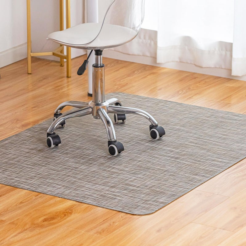 Baroyal Office Chair Mat for Hardwood Floor Under Desk Computer Rolling Chair Mat for Wood/Tile Floor Non-Slip Heavy Duty Desk Rug PVC Plastic Hard Floor Protector 36" x 48" (Soapstone) - Image 1