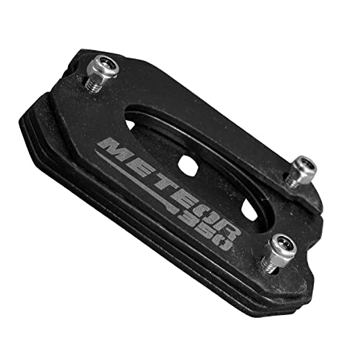 R.J.VON Metal Side Stand Extender Base for RE Meteor 350 (Black) - Image 4