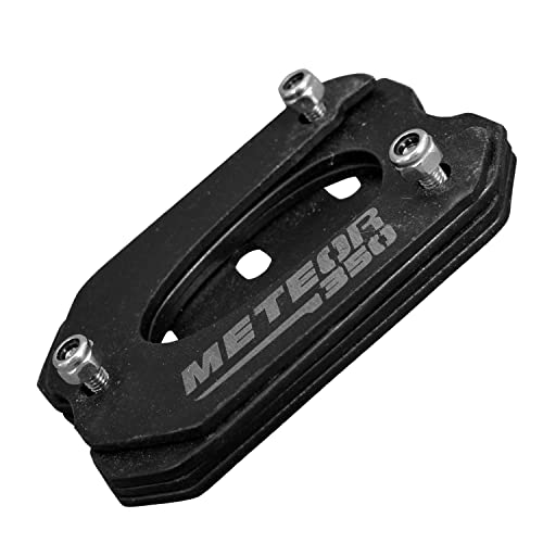 R.J.VON Metal Side Stand Extender Base for RE Meteor 350 (Black) - Image 3