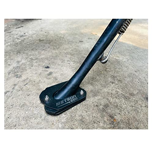 R.J.VON Metal Side Stand Extender Base for RE Meteor 350 (Black) - Image 2