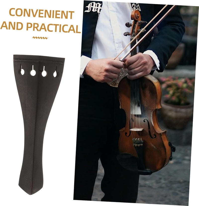 Abaodam Wooden Violin Tailpiece Replacement Enhance Sound with String Board Stylish Upgrade for Violin Durable Wooden Construction for Violinists - Image 2