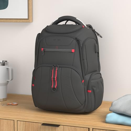 VANKEAN Travel Laptop Backpack 17.3 Inch TSA Friendly, Water-Repellent Anti Theft XL Computer Backpack with RFID Pockets College Backpacks with USB Port for Men Women Business Work Bag, Black - Image 2