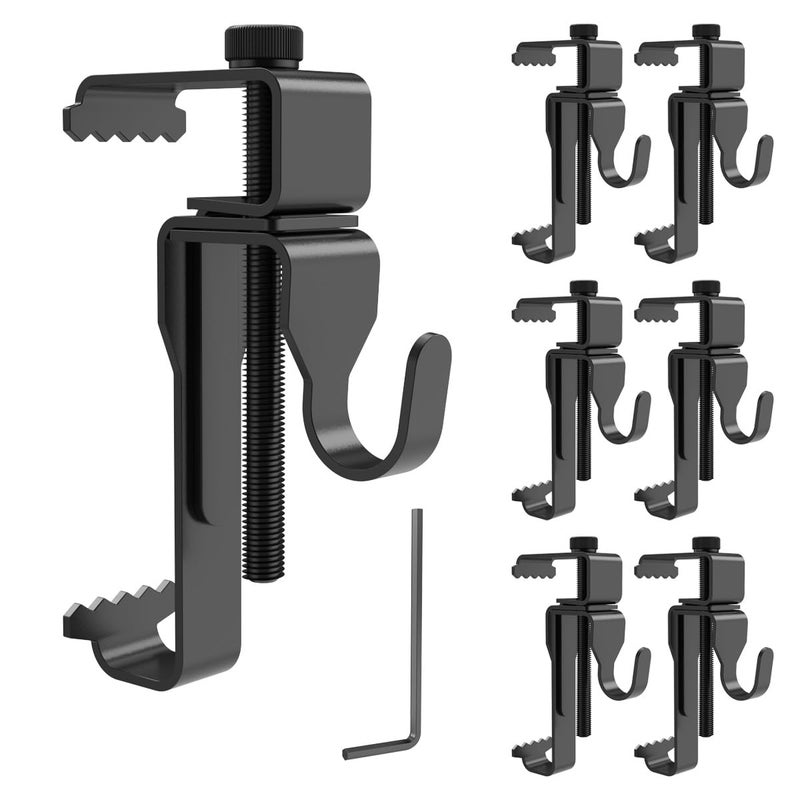 Elrswy Brick Hanger Brick Hooks Brick Clips For Hanging Pictures No Drill No Holes Stainless Steel Black 6 Pack - Image 1