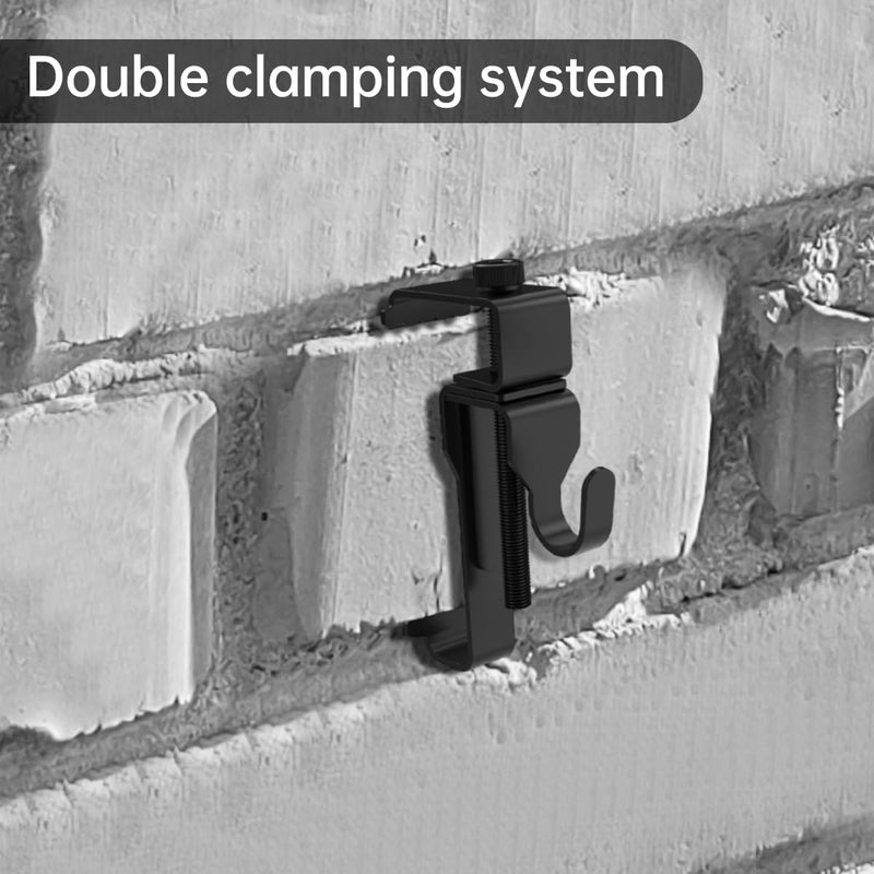 Elrswy Brick Hanger Brick Hooks Brick Clips For Hanging Pictures No Drill No Holes Stainless Steel Black 6 Pack - Image 2