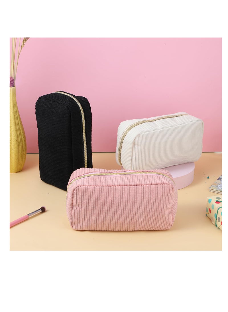 حقيبة مستحضرات تجميل سروال قصير، منظم أدوات تجميل كبير للسفر مع سحاب، حقيبة مكياج للنساء - Image 5