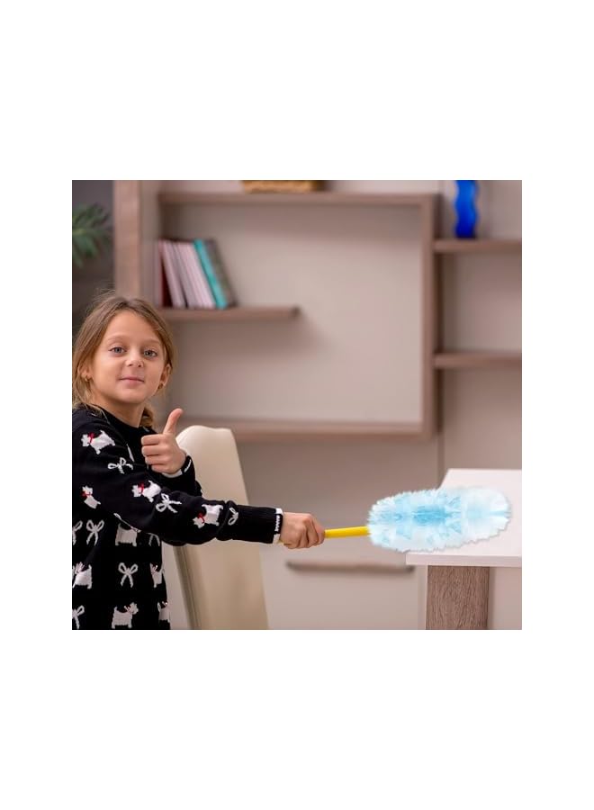 promass 50 Count Duster Refills, Compatible with Swiffer Duster Handle, Disposable Replacement Duster Refills with 1 Handle for Dusting Electronics, Furniture, Blinds, Ceiling Fans, Blue - Image 4