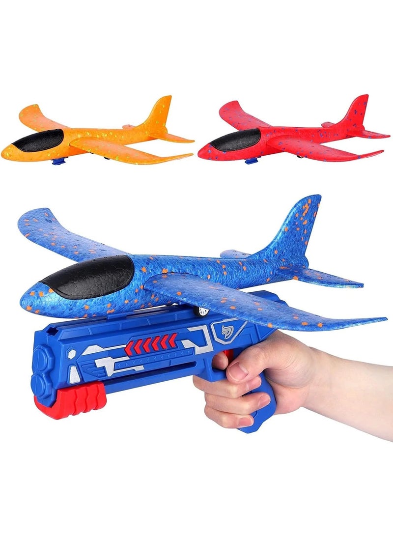 ST ZONE Ejection Plane Foam Glider Toy, Bubble Airplane Launcher Set for Kids, Outdoor Flying Game, Flurry of Lightning Model, Durable Foam Jet with Catapult Launcher - Image 1
