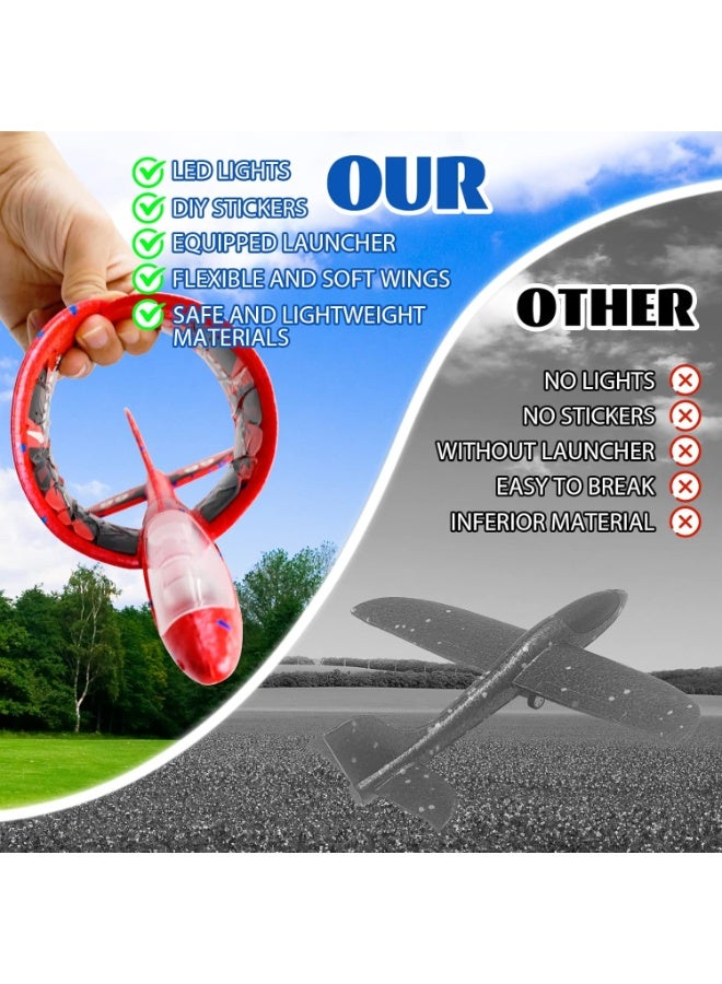 ST ZONE Ejection Plane Foam Glider Toy, Bubble Airplane Launcher Set for Kids, Outdoor Flying Game, Flurry of Lightning Model, Durable Foam Jet with Catapult Launcher - Image 5