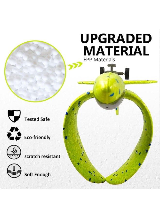 ST ZONE Ejection Plane Foam Glider Toy, Bubble Airplane Launcher Set for Kids, Outdoor Flying Game, Flurry of Lightning Model, Durable Foam Jet with Catapult Launcher - Image 2