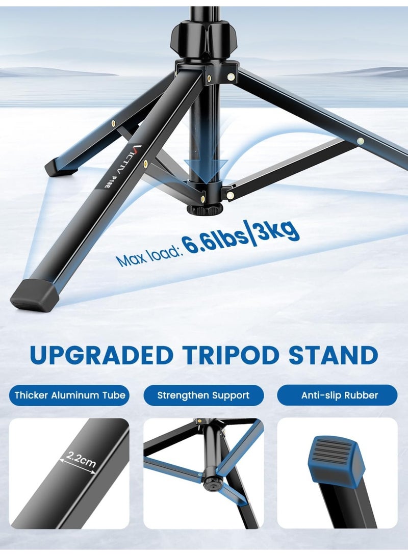 Phone Tripod – 72" Adjustable Camera Stand with Remote & Phone Holder, Tall and Stable for Smartphones & Digital Cameras - Image 3