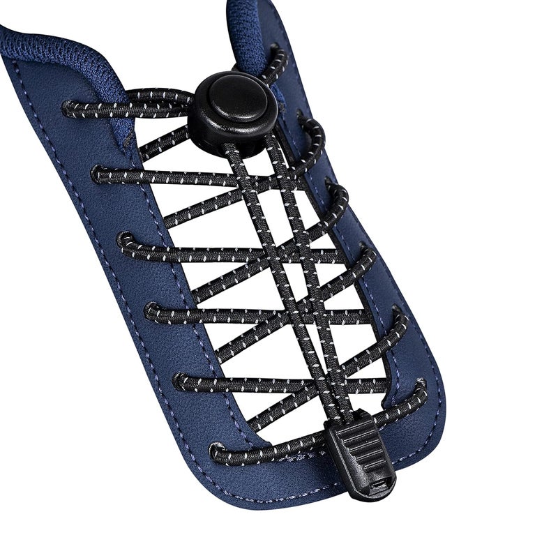 iLiveX Airror No Tie Shoelaces, Reflective Elastic Lock Shoe Laces One Size Fits All Adult and Kids Shoes - Image 1