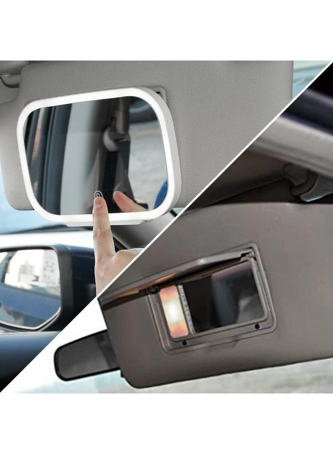 Kimaya LED Car Visor Makeup Mirror with 3 Mode, Dimmable Touch Light, Adjustable Clip On Vanity Mirror for All Cars, Car Makeup Mirror with Lights，Sun Visor Mirror with Touch on Screen, Automotive Interior - Image 3