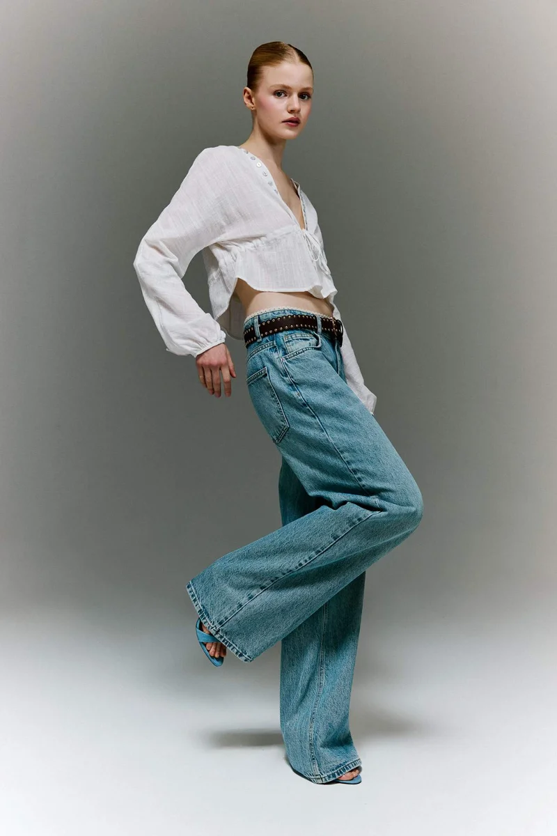 DeFacto Low Rise Wide Leg Trousers