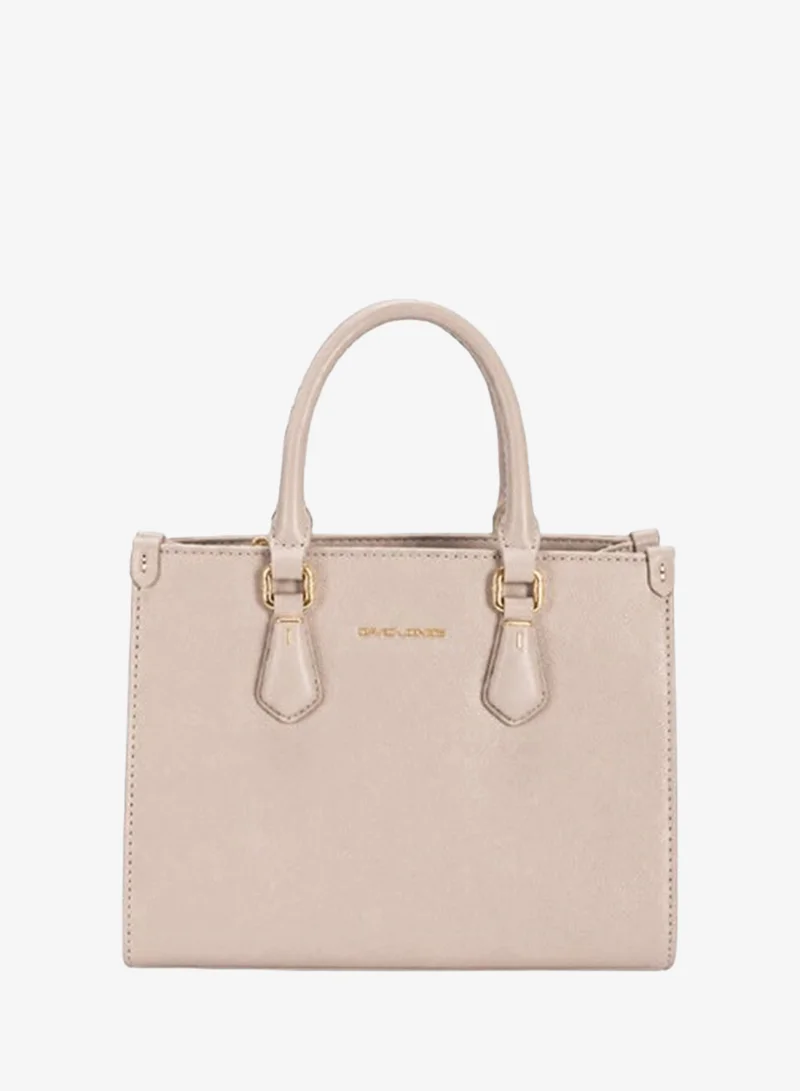 David Jones structured faux leather handbag cm7649 | medium size tote bag with internal pocket for formal and casual dress code| Patterned rectangular faux leather for everyday use