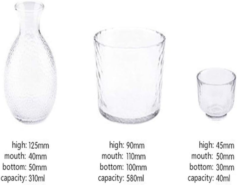 windforgecraft Sake Set Glasses, Japanese Cold Sake Glasses with 1 Sake Serving Bottle,1 Wine Cooler and 4 Sake Cups, for Cold/Hot/Tea, Birthday Housewarming Gift Set - Image 2