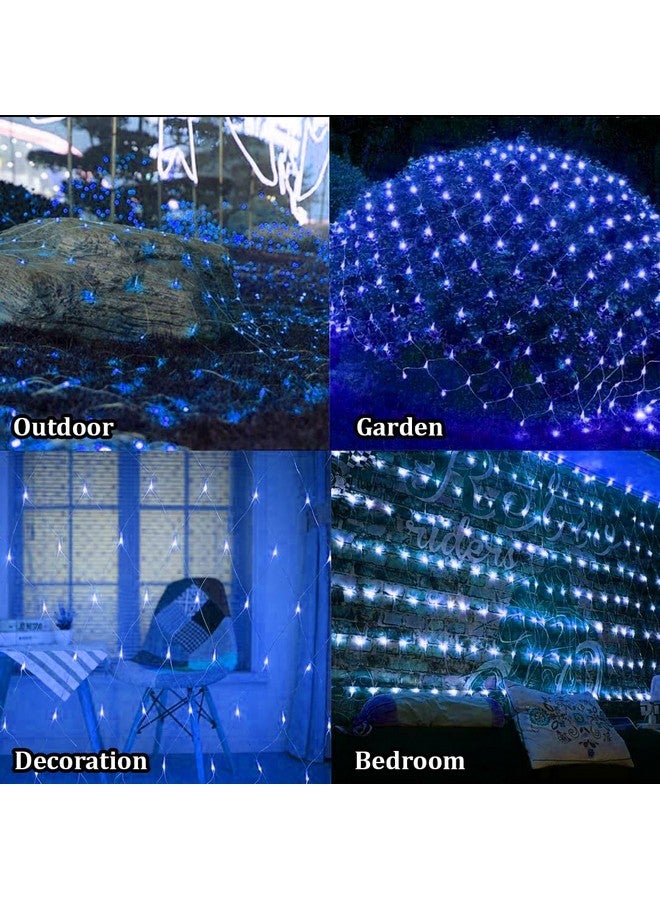 fizzytech Curtain String Lights, Window Curtain Hanging Light Decoration for Diwali, Christmas, Wedding, Party, Lights of Home Decoration (224 LED Mesh Light (Blue)) - Image 5
