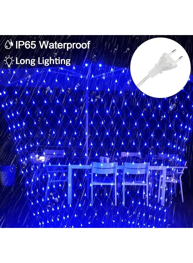 fizzytech Curtain String Lights, Window Curtain Hanging Light Decoration for Diwali, Christmas, Wedding, Party, Lights of Home Decoration (224 LED Mesh Light (Blue)) - Image 3