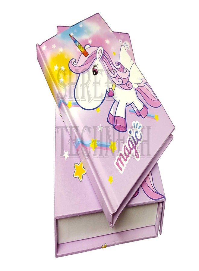 TECHNOCHITRA Unicorn Lock Diary with Gel Pen for Girls, Kids Unicorn Diary Gift Set - Image 3