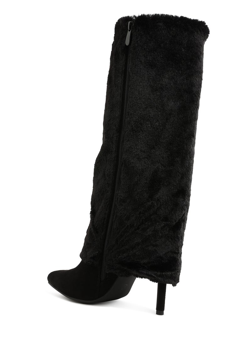 Fold-Over Calf-High Boots in Black - pzsku/ZCA6776708AF6F6B746A1Z/45/_/1731736078/1643068d-4909-45f8-a651-47b2327a0622