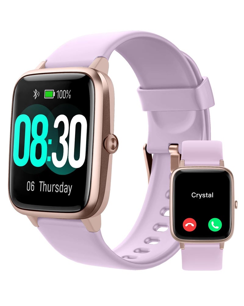 GRV Smart Watch for iOS and Android Phones (Answer/Make Calls), Watches for Men Women IP68 Waterproof Smartwatch Fitness Tracker Watch with Heart Rate/Sleep Monitor Steps Calories Counter (Violet) - Image 1
