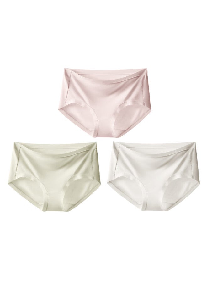 Briars 10a Antibacterial Crotch Women's Triangle Underwear Comfortable Breathable Mid-waist Wide-edge Women's Underwear XL 3-pack - Image 2