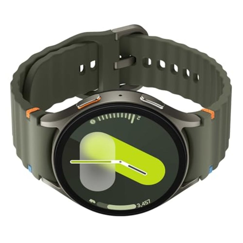 ساعة Galaxy Watch 7 مقاس 44 ملم بتقنية الذكاء الاصطناعي مع شاشة AMOLED مقاس 1.5 بوصة، نظام التشغيل Wear 5، LTE، شبكة Wi-Fi، بلوتوث، معدل ضربات القلب، توقف التنفس أثناء النوم ونظام تحديد المواقع العالمي لتتبع اللياقة البدنية، الطراز الدولي L315 مع شاحن سريع، أخضر عالمي - Image 3