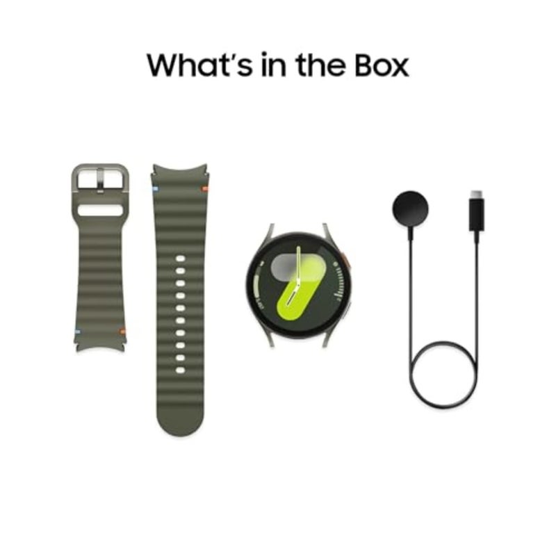 ساعة Galaxy Watch 7 مقاس 44 ملم بتقنية الذكاء الاصطناعي مع شاشة AMOLED مقاس 1.5 بوصة، نظام التشغيل Wear 5، LTE، شبكة Wi-Fi، بلوتوث، معدل ضربات القلب، توقف التنفس أثناء النوم ونظام تحديد المواقع العالمي لتتبع اللياقة البدنية، الطراز الدولي L315 مع شاحن سريع، أخضر عالمي - Image 5