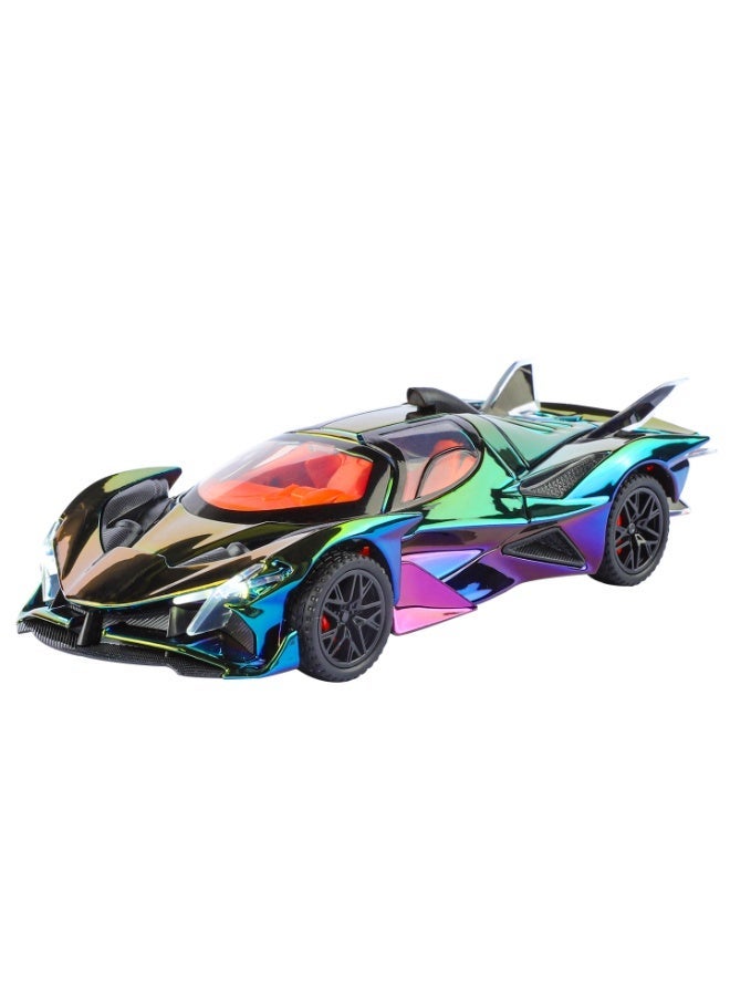 1:32 Apollo EVO Die-Cast Model Car Alloy Body Pull Back Rear Wheels Light-Up Headlights/Taillights Collectible Toy for Car Enthusiasts - Image 1