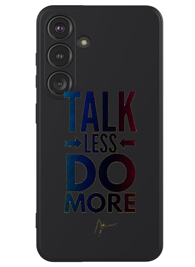 Theodor Protective Slim Fit Case Liquid Silicone Cover with Full Body Protection Anti-Scratch Shockproof Case For Samsung Galaxy S24 (Black) - talk less do more  - Image 1