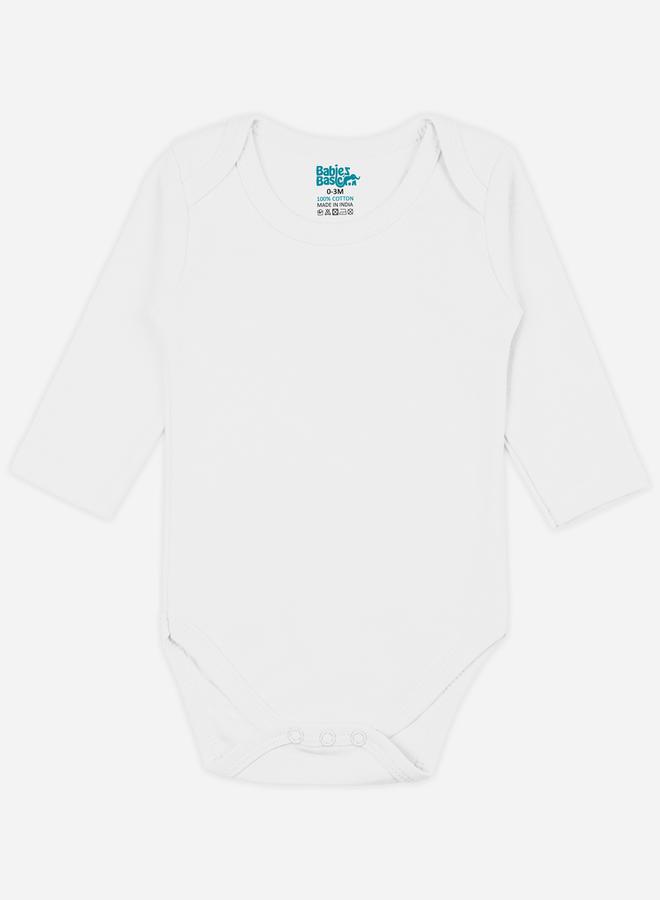 Babies Basic Pack of 6 - Solid Combed Cotton Long Sleeves Bodysuit - Image 2