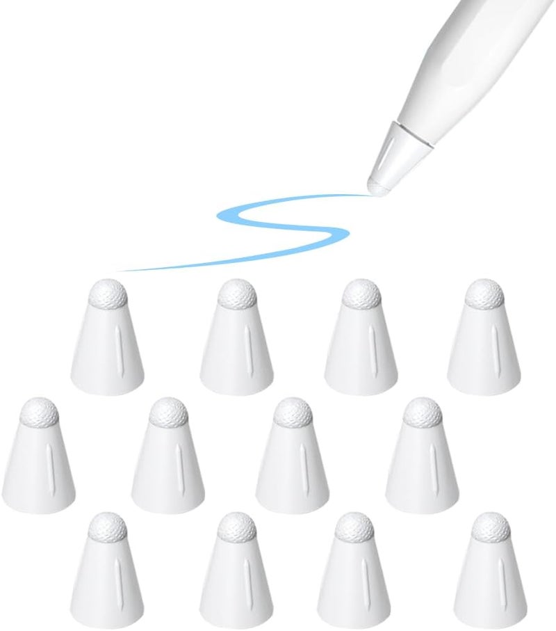 SIXFU Upgrade Covers for Apple Pencil Tips Suitable Paper-Like Screen Protector, Noise Reduction Accessories for Apple Pencil 2nd Generation/ 1st Gen/USB-C iPencil tip(12 PCS) - Image 1