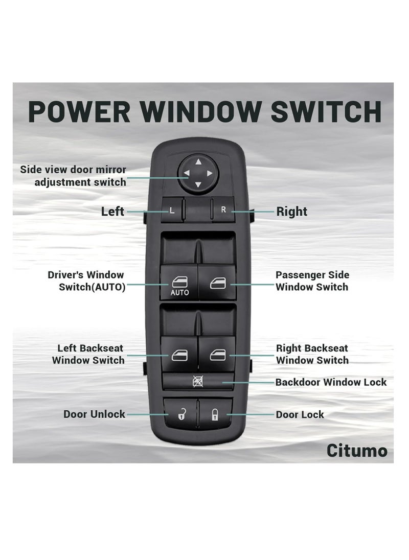 Generic Driver Side Master Power Window Switch 8+13 Pins Compatible with 2008-2012 Jeep Liberty 2007-2011 Dodge Nitro 2009-2010 Dodge Journey Replaces 4602632AH 4602632AF 4602632AB 4602632AG Black Color  - Image 4