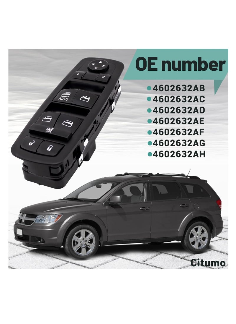 Generic Driver Side Master Power Window Switch 8+13 Pins Compatible with 2008-2012 Jeep Liberty 2007-2011 Dodge Nitro 2009-2010 Dodge Journey Replaces 4602632AH 4602632AF 4602632AB 4602632AG Black Color  - Image 5