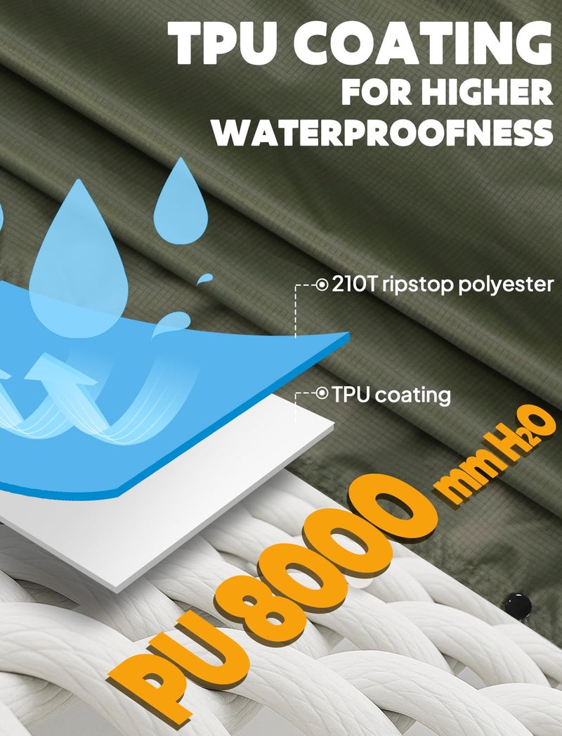 ANYOO Hooded Rain Poncho for Adults with Pocket, Waterproof Lightweight Rain Coats for Men Women Reusable Rain Jacket for Emergency Camping Outdoor Activities - Image 3