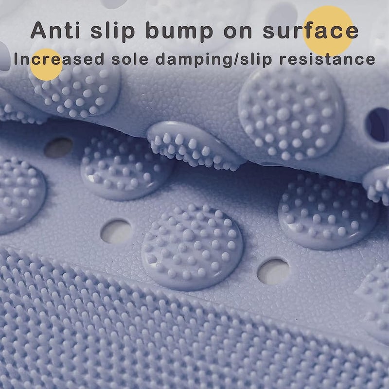 RichAxis Rectangular Anti Skid Bath Mat With Foot Scrubber For Bath Room Shower Mat With Suction Cups & Drain Holes Silicone Floor Mat For Kids & Adults (70 X 35, Grey) - Image 4