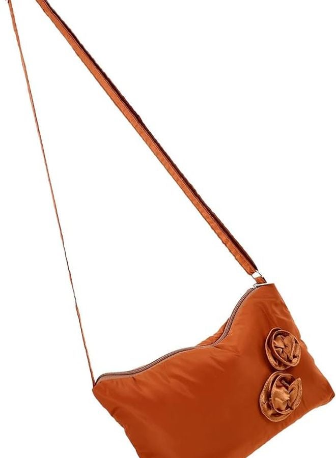Floral Canvas Shoulder Bag For Women Crossbody Purse Summer Casual Portable Tote - Image 1
