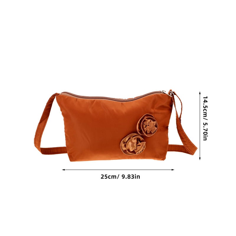 Floral Canvas Shoulder Bag For Women Crossbody Purse Summer Casual Portable Tote - Image 5
