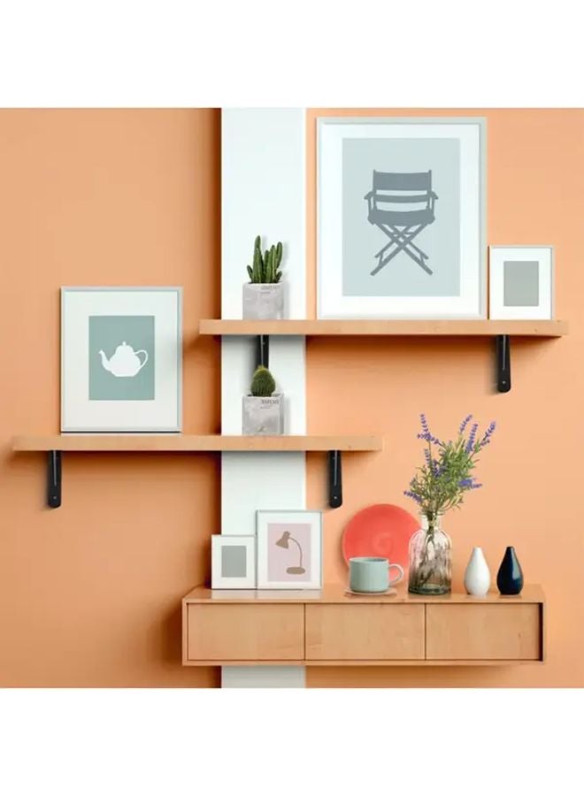 Heavy Duty Black Metal Folding Shelf Brackets 18 Inch 2PCS 220LB Capacity Adjustable - Image 5