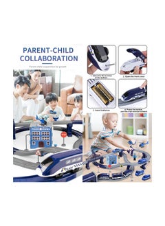 Generic Electric Train Toys Sets for Boys, 66Pcs Battery Operated Train Set with Tracks Magnetic Connection, DIY Rail Car Children's Toys Puzzle Assembling Building Blocks Track Magnetic Train Theme Set  - Image 3