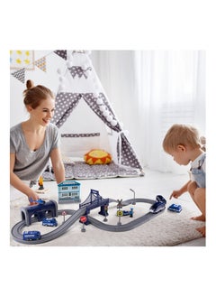 Generic Electric Train Toys Sets for Boys, 66Pcs Battery Operated Train Set with Tracks Magnetic Connection, DIY Rail Car Children's Toys Puzzle Assembling Building Blocks Track Magnetic Train Theme Set  - Image 2