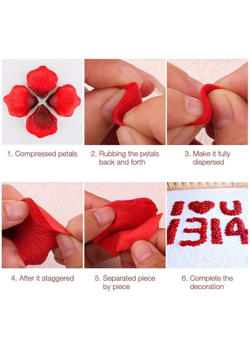 Cool Baby - 1000 pieces artificial silk flower petals - Champaign Red - Image 1