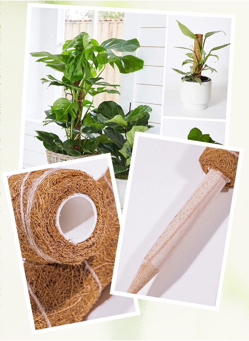 URbazaar - Moss Pole for Plants Monstera 42 Inch, 4 Pcs 15.7 Inch Moss Poles for Climbing Plants, Coir Totem Pole Moss Stick for Plant Support Extension, Train Potted Creepers to Grow Upwards - Image 1